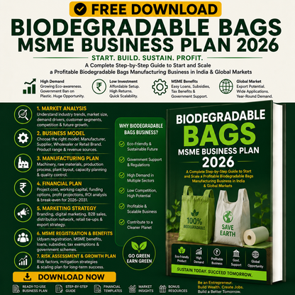 biodegradable bag manufacturing business plan 2026