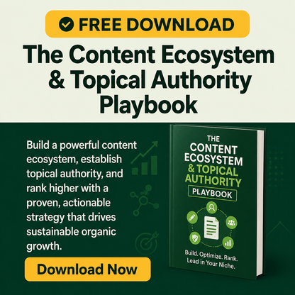 content ecosystem and topical authority playbook 2026
