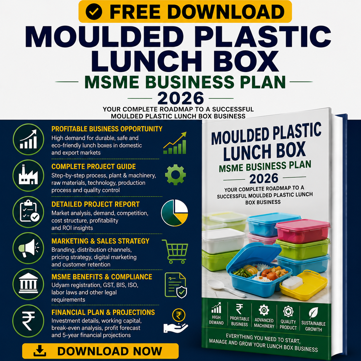 food grade plastic injection moulding plant cost project report