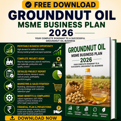 groundnut oil manufacturing business plan 2026