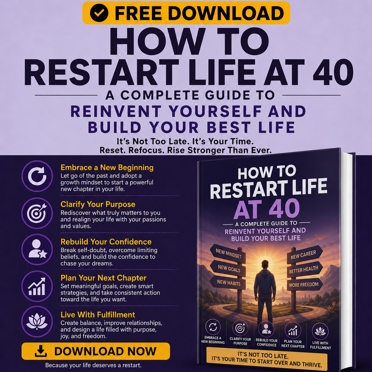 how to restart life at 40 in India
