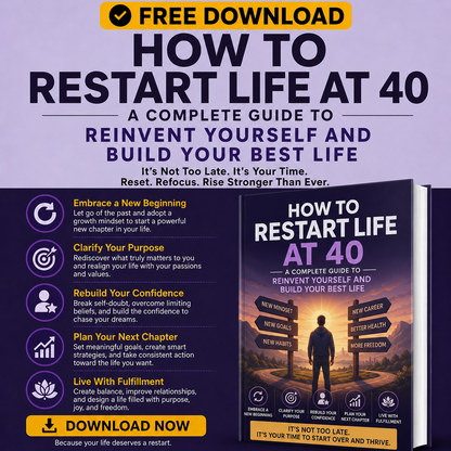 how to restart life at 40 in India