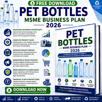 packaged water and juice PET bottle factory setup MSME
