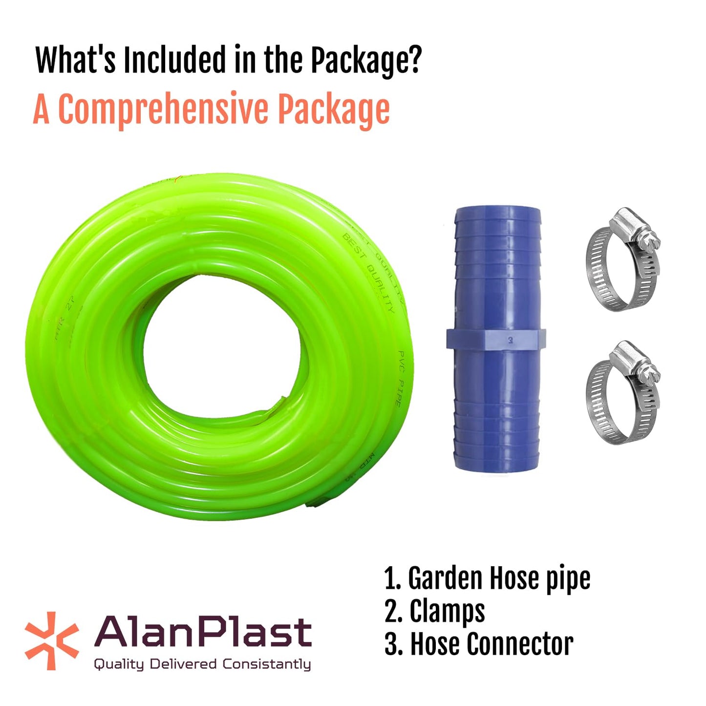 PVC Garden Water Pipe - Heavy Duty, Durable, Flexible - Ideal for Plants, Gardening, Indoors, Outdoors