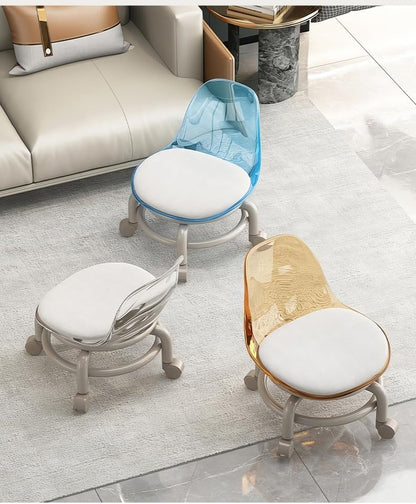 Rolling Stool with Backrest