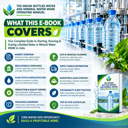 the indian bottled water and mineral water msme operating manual wha this ebook covers